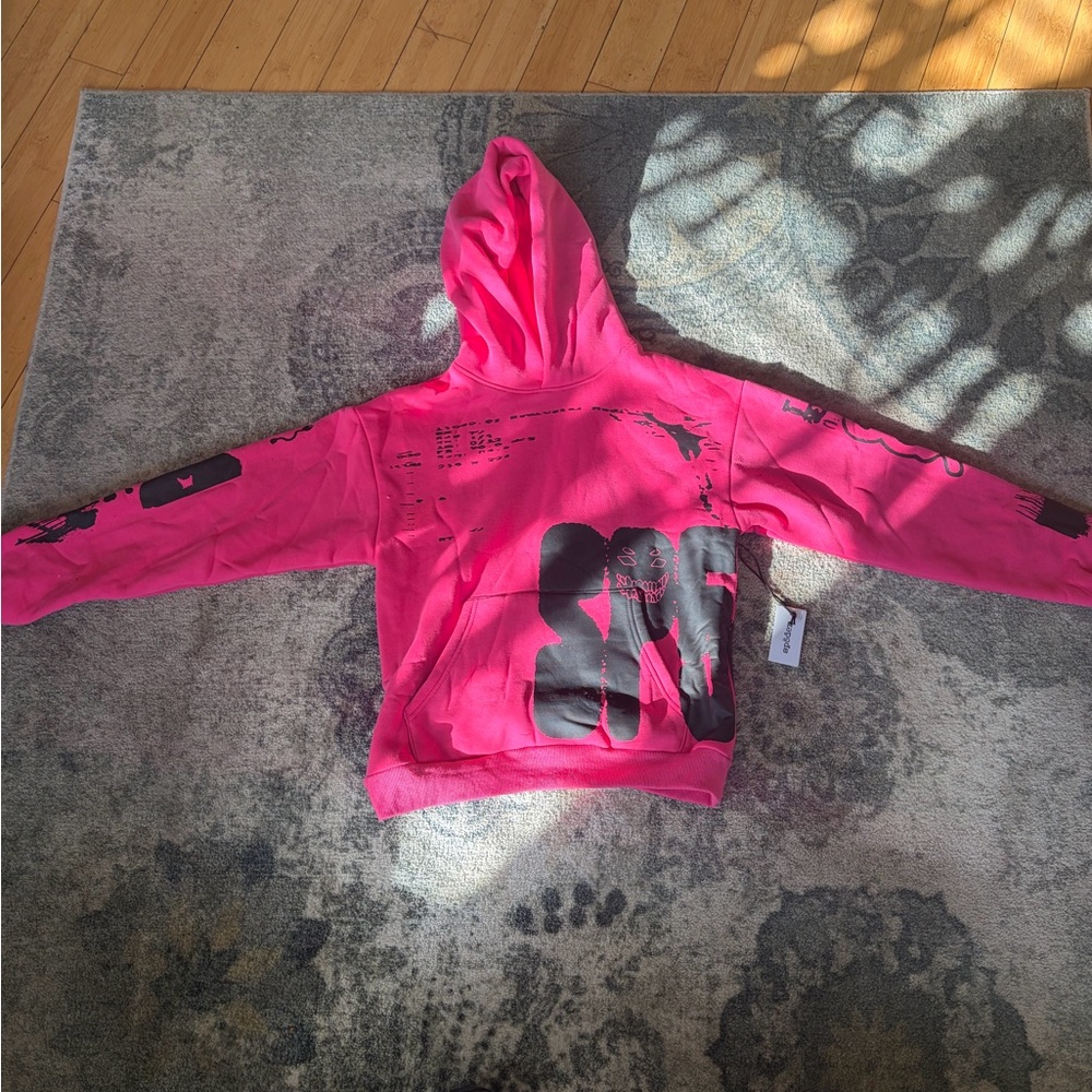 Pink Sp5der Graphic Hoodie